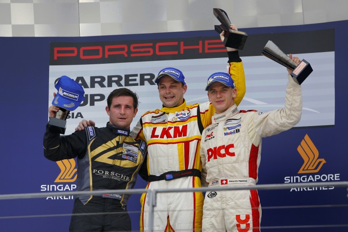 Victory for Bamber as Tan takes Class win for Singapore Porsche Carrera Cup Asia, Marina Bay Street Circuit, Singapore, 19-21 September 2014.